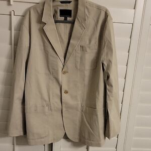 Banana Republic Light Khaki Cotton Blazer